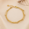 Bracelet Multi-Rangs Olive Ovale Acier Inoxydable 0225025 doré