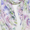 Foulard Mousseline Coton Viscose Imprimé Floral Pastel 0725013 mauve