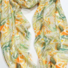 Foulard Mousseline Coton Viscose Imprimé Abstrait 0725012 orange