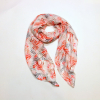 Foulard Mousseline Coton Viscose Motif Serpent 0725006 rouge