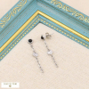 Boucles d'oreilles bohème pierres pastilles soleil acier inox 0323183 argenté