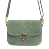 Sac Bandoulière Style Box Rigide Cuir Façon Daim 0925005 vert aqua