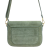 Sac Bandoulière Style Box Rigide Cuir Façon Daim 0925005 vert aqua
