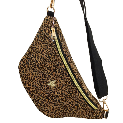 Sac Banane Imprimé Léopard Synthétique 0925007 cognac