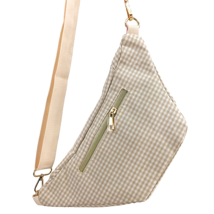 Sac Banane Imprimé Vichy Floral Rayures Synthétique 0925008 naturel/beige Sac Banane Imprimé Vichy Floral Rayures Synthétique 0925008 naturel/beige