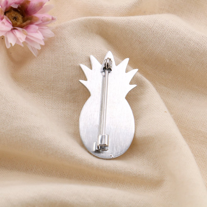 Broche Épingle Ananas Acier Inoxydable 18x35mm 0525007 argenté