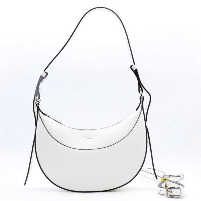 Sac porté épaule Flora&Co simili-cuir texturé demi-lune 0925013 blanc Sac porté épaule Flora&Co simili-cuir texturé demi-lune 0925013 blanc