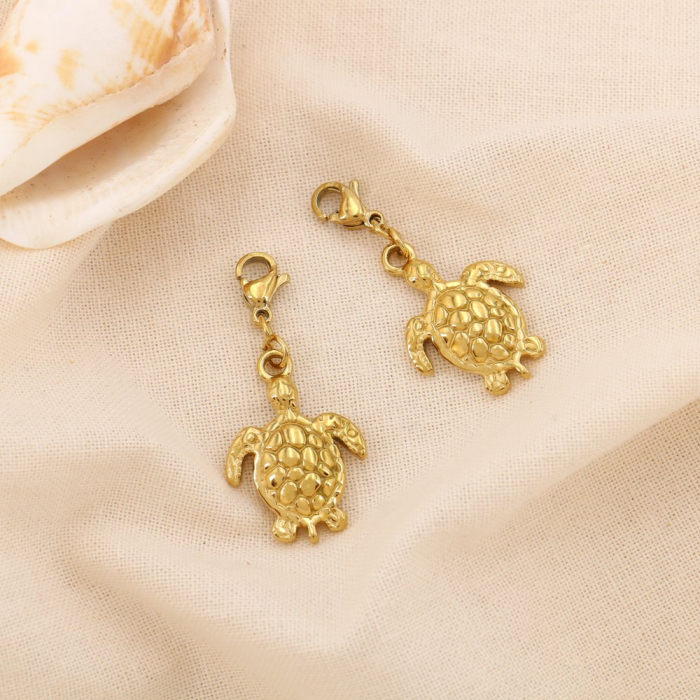 2 Charms Tortue Acier Inoxydable Dorée 0625013 doré 2 Charms Tortue Acier Inoxydable Dorée 0625013 doré