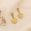 2 Charms Coeur Oeil Acier Inoxydable Dorée Strass 0625014 doré