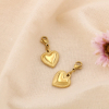 2 Charms Coeur Bombé Acier Inoxydable Doré 0625025 doré