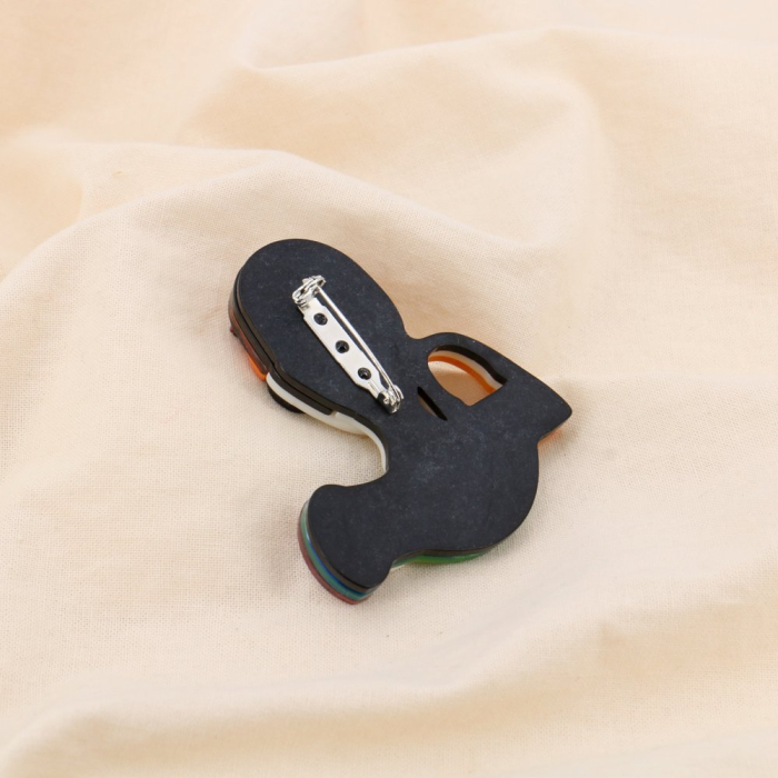 Broche fantaisie Femme shopping résine métal 0525027 multi