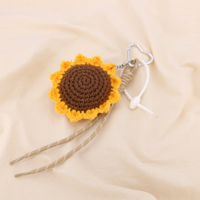 Bijou de sac ou porte-clés fleur de tournesol 0825018 multi Bijou de sac ou porte-clés fleur de tournesol 0825018 multi