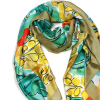 Étole Soie Viscose Imprimé feuille Multicolore 0725019 taupe
