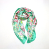 Étole Soie Viscose Imprimé Pastel Multicolore 0725020 vert