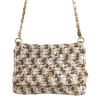 Sac à bandoulière tressé en polyester 0925022 taupe