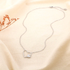 Collier en acier inoxydable avec double cœur 0125135 argenté