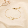 Bracelet en acier inoxydable double cœur 0225163 doré
