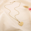 Collier cœur ajouré en acier inoxydable 0125132 doré