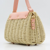 Sac à bandoulière Flora&Co paille papier rabat simili-cuir 0925026 rose