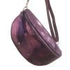 Sac banane cuir véritable lamé style métallisé 0924037 violet