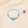 Lot de 12 bracelets élastiques fantaisie cœur émail 0225209 multi Lot de 12 bracelets élastiques fantaisie cœur émail 0225209 multi