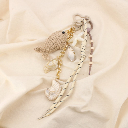 Bijou de sac poisson 0825027 naturel/beige
