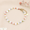 Bracelet acier inoxydable étoile nacre billes femme 0222024 multi