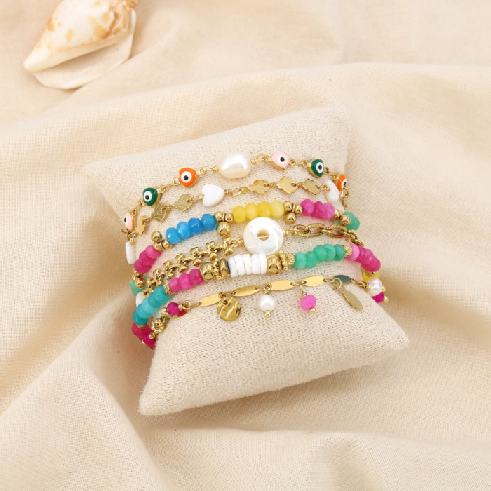 Ensemble 6 Bracelets Femme Acier Inoxydable 0225259 multi Ensemble 6 Bracelets Femme Acier Inoxydable 0225259 multi