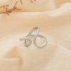 Bague acier inoxydable croisé intemporel 0425080 argenté