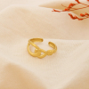 Bague acier inoxydable ajouré nœud torsadé entrelacé 0425089 doré