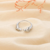 Bague acier inoxydable ouverte effet nœud torsadé 0425083 argenté