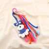 Bijou de sac ou porte-clés chien synthétique cordon 0825033 bleu foncé