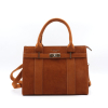 Sac à main Flora&Co simili daim fermoir tourniquet 0925503 cognac