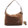 Sac porté épaule Flora&Co simili daim anse 0925504 marron foncé