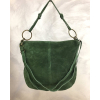 Sac porté épaule cuir véritable daim suède anse bandoulière 0925513 vert