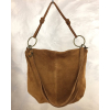Sac porté épaule cuir véritable daim suède anse bandoulière 0925513 cognac