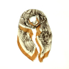 Écharpe viscose coton imprimé graphique 0725511 marron