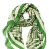 Écharpe viscose coton imprimé graphique 0725511 vert Écharpe viscose coton imprimé graphique 0725511 vert