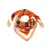 Foulard carré polyester orange motifs cachemire graphiques femme 0725523 orange foncé
