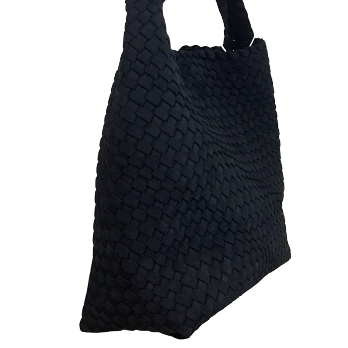 Sac porté épaule tissu polyester tressé anse 0925514 noir