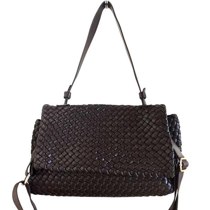 Sac porté épaule tressé simili-cuir 0925515 marron foncé Sac porté épaule tressé simili-cuir 0925515 marron foncé
