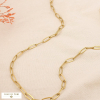 Sautoir chaîne maille trombone acier inoxydable 0125568 doré