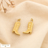 2 Charms bottes western acier inoxydable 0625070 doré