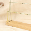 Présentoir boucles d’oreilles 3 niveaux bois métal 0625531 doré Présentoir boucles d’oreilles 3 niveaux bois métal 0625531 doré