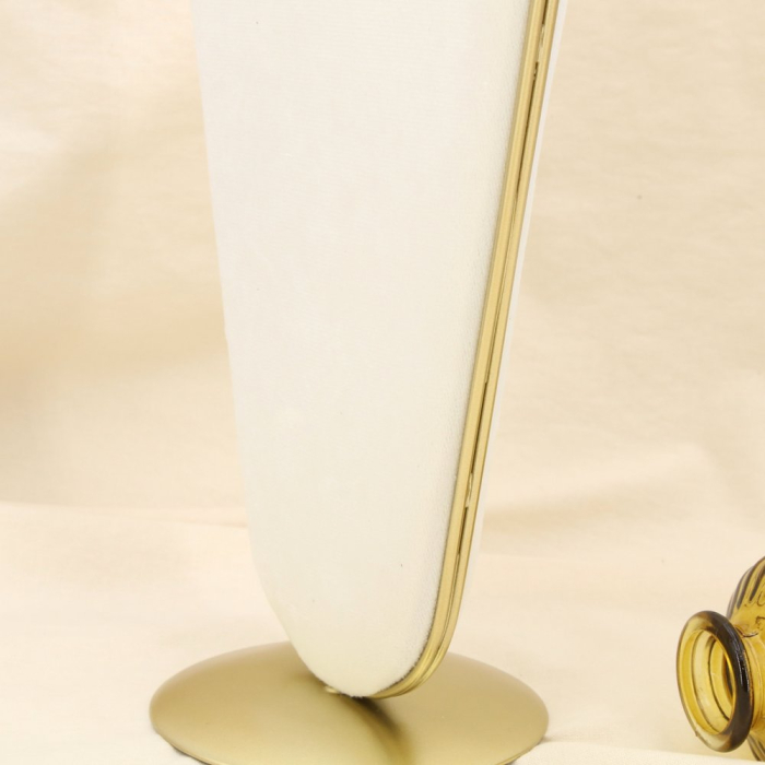 Présentoir collier double-face métal tissu velours 0625532 naturel/beige