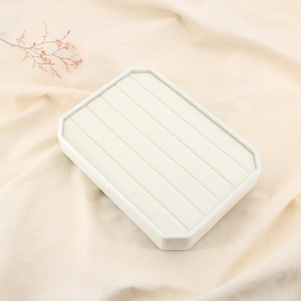 Présentoir Bagues carton tissu velours 0625533 naturel/beige