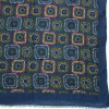 Foulard imprimé géométrique viscose coton 0725508 bleu foncé