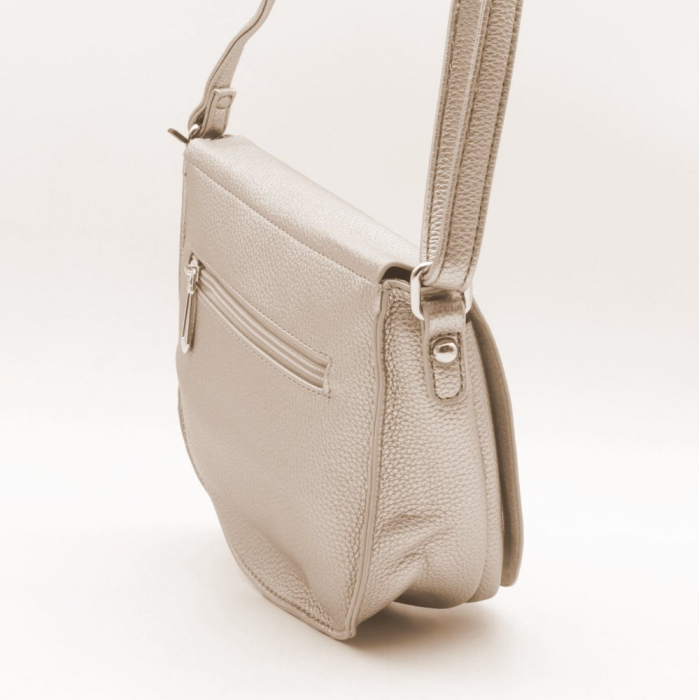 Sac à bandoulière en simili-cuir grainé Flora&Co 0925522 doré