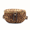 Sac banane motif léopard en velours Flora&Co 0925517 taupe