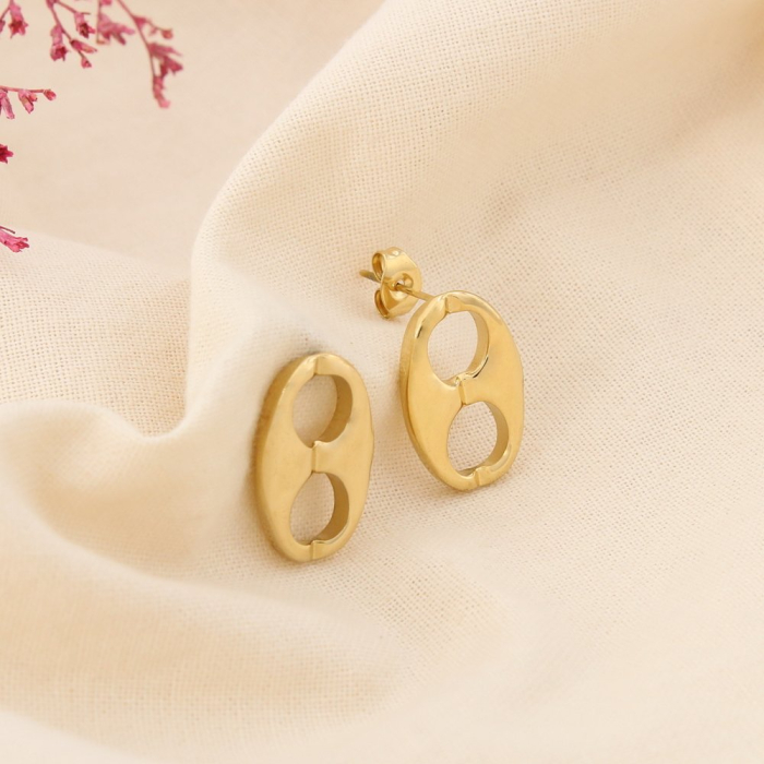 Boucles d’oreilles acier inoxydable grain de café 0325203 doré Boucles d’oreilles acier inoxydable grain de café 0325203 doré